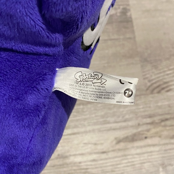 Splatoon Squid Stuffed Cushion Plush Blue Nintendo Rare - Picture 3 of 3